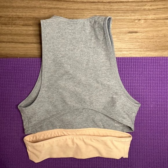 Outdoor Voices Tri-Tone Slashback Crop Top/Longline Sports Bra - XS - Picture 6 of 8